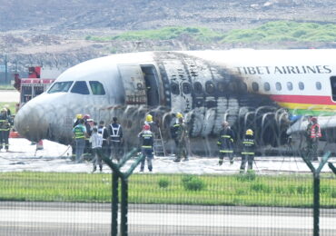Un A319 se incendia en China con 122 personas a bordo