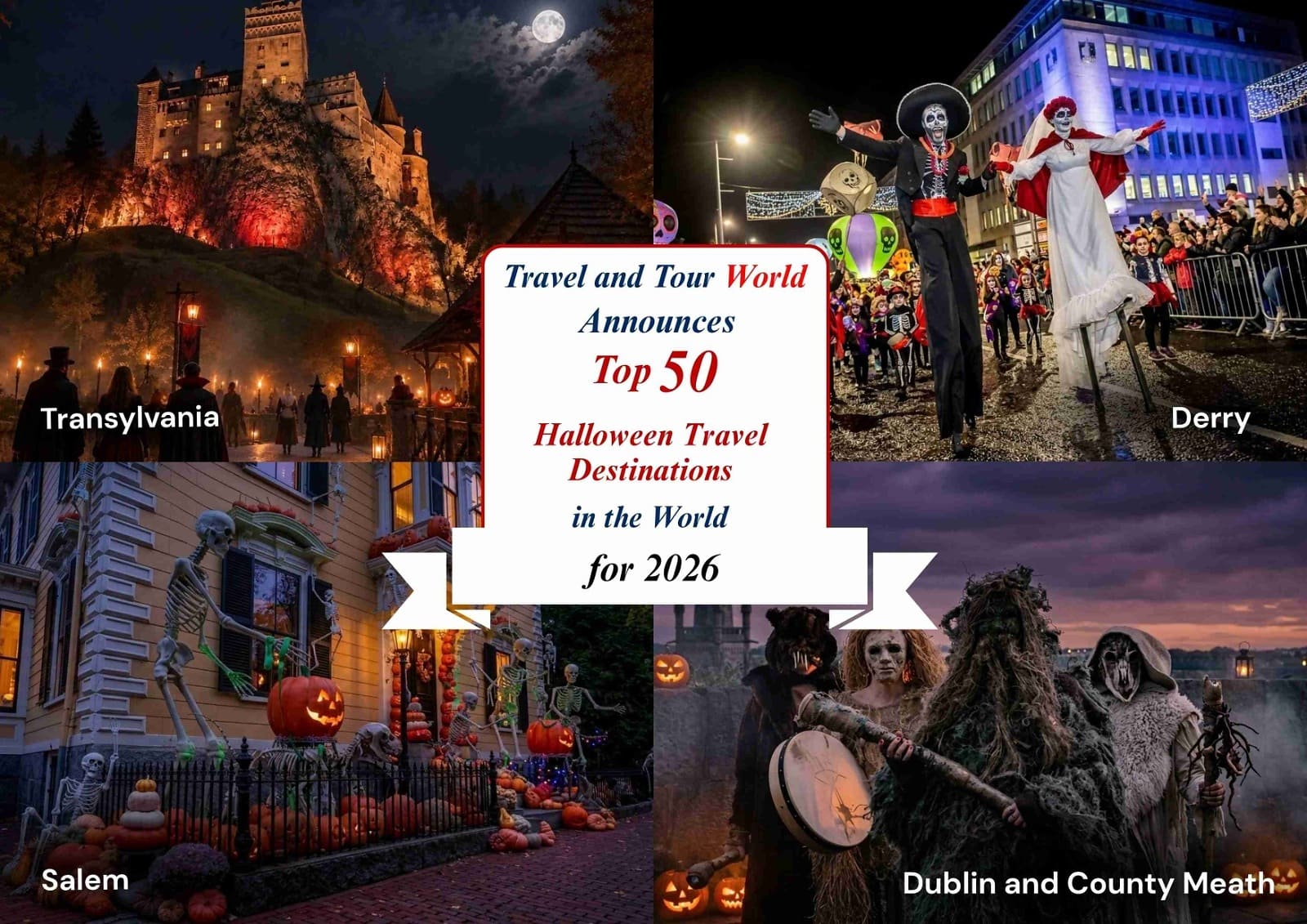Travel And Tour World anuncia los 50 mejores destinos turísticos para Halloween